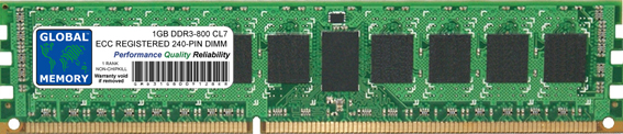 1GB DDR3 800MHz PC3-6400 240-PIN ECC REGISTERED DIMM (RDIMM) MEMORY RAM FOR DELL SERVERS/WORKSTATIONS (1 RANK NON-CHIPKILL)